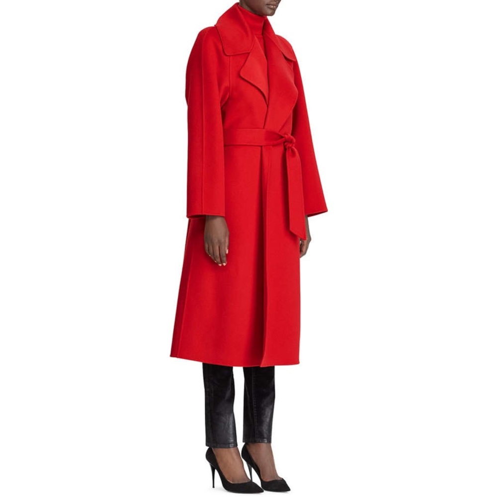 NWT Ralph Lauren Collection Purple Label Leonarda 100% Cashmere Wrap Coat, Sz 4 - Picture 3 of 9